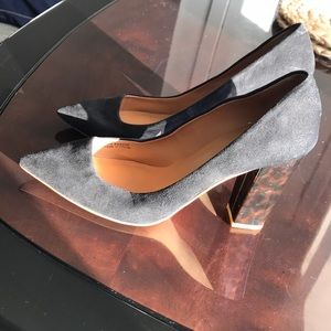 Jcrew suede and tortoise heels